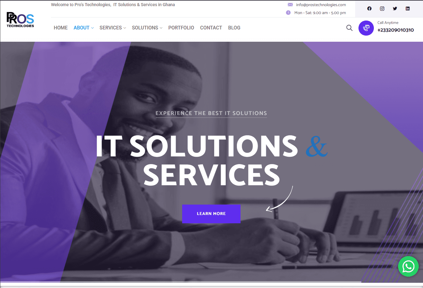 Pros Technologies project by Clispy Solutions