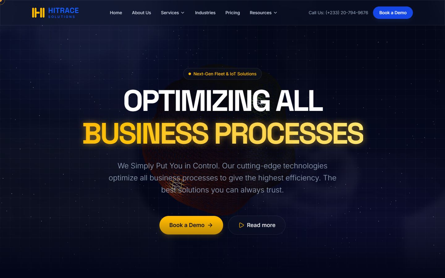 HiTrace Solutions website